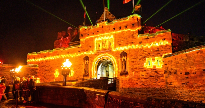 Large Scale Projection at Edinburgh Castle Esplanade